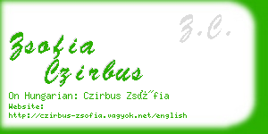 zsofia czirbus business card